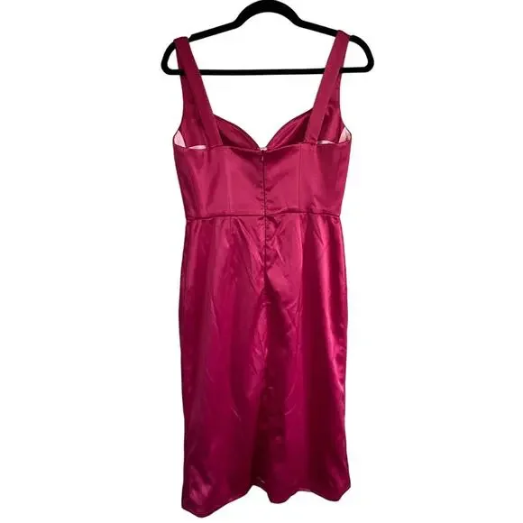 POSTMERIDIEM Satin Bustier Dress Size L - Picture 4 of 5